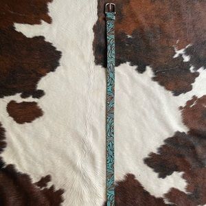 Patricia Nash tooled turquoise belt